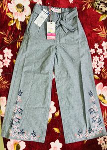 Floral Print Pants With Detachable Fabric Be