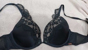 Double Padded Push Up Noir Bra 34B