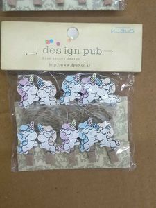 Unicorn And Minion Wooden Paper Clips