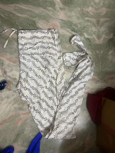Black &amp; White Print Chudidhar Set