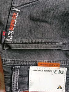 Men Slim Fit Black Charcoal Grey Jeans