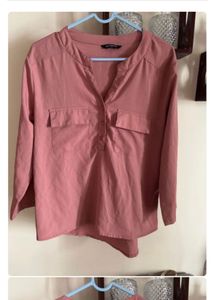 Combo Of 4 Tops Burnt Orange Button-Down Blouse