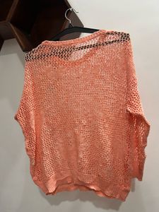 Peach Knit Top