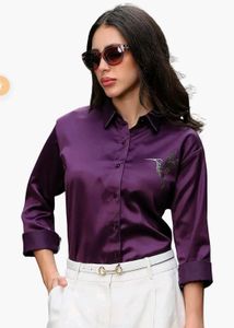 Purple Satin Shirt