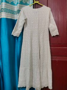 White Chikankari Embroidered Kurta Set