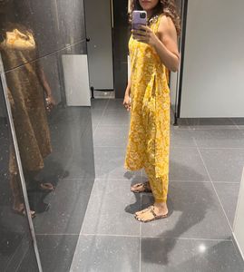 W Kurta Set In Mustard Colour