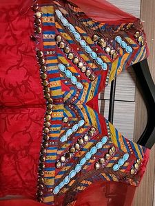 Red Partywear Kurti