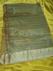 New Satin Silk Saree With Blouse Material ✨