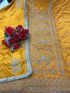 Heavy Embroidered Crepe Suit