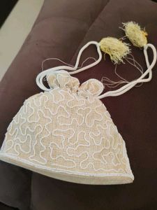 Beaded Drawstring Pouch