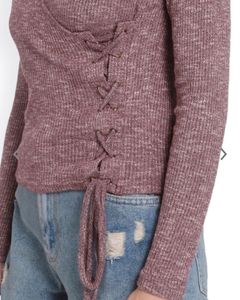 Only Mauve Wrap Top