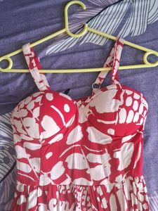 Red and white sundress