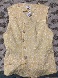 Vintage Yellow Sleeveless Top