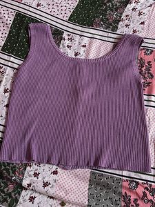 Lilac Ribbed Tank Top