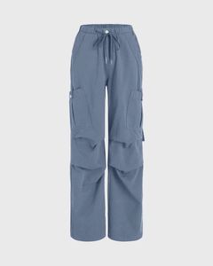 Y2K Baggy Fit Women Cargo In Blue