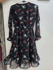 Floral Black Dress