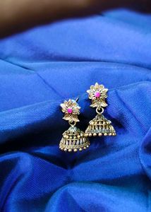 Golden Jhumka Earrings