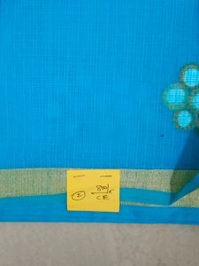 Kota Cotton Saree With Plastic Mirror Thread Work