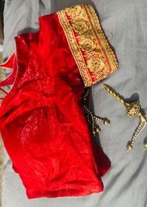 Orange Embellished Saree
