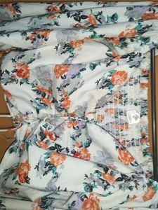 White Floral Crop Top
