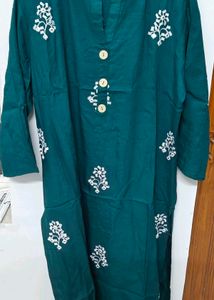 green kurti set with palazzo