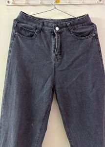 Vintage Wash Wide Leg Jeans