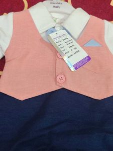 Boys Orange Romper