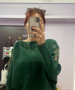 Green Sweater Like Top