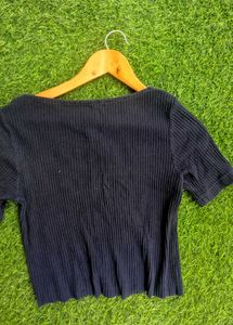 Ribbed V-Neck Top