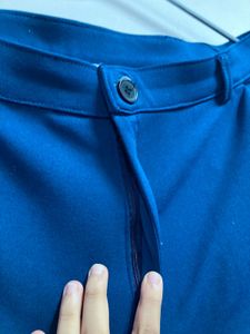 Teal And Pink Wide Leg Trousers