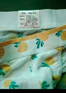 Pineapple Print U Convex Pouch  Transparent Brief