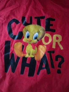 Cute Graphic Red T-Shirt