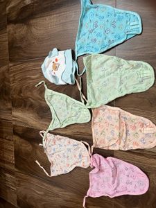6 Kids Langot And Newborn Cap