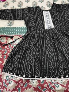 Black Printed Top