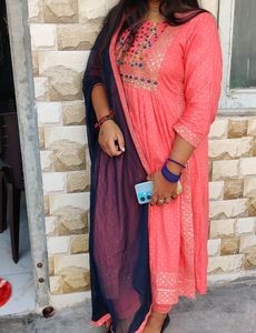 Naira Cut Kurta Pant With Dupatta