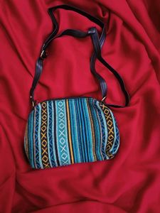 Striped handcrafted Crossbody Bag