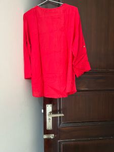 Red Top With Embroidery
