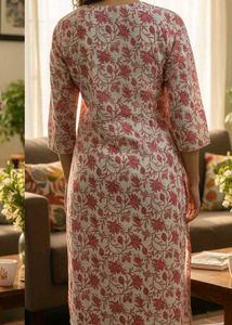 Floral Print Cotton Kurta