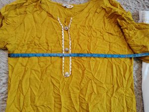 Yellow As White kurti Set