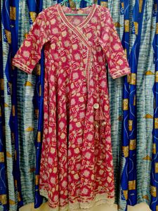 Elegant Pink Floral Kurta Set