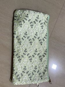 Embroidered Floral Pouch