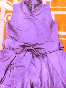 Heavy Purple floor touch gown for girls