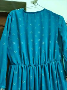 Rangriti V Neck Ethnic Motifs Print Puff Sleeve