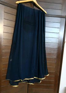 Women Black Floral Printed Mulmul Kurta Set