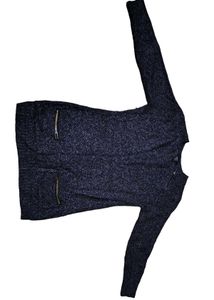 Navy Blue Knit Sweater Dress