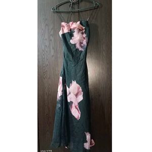 Floral Vintage Silk Dress