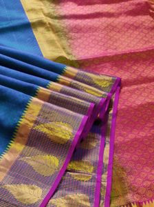 Elegant Blue &amp; Pink Saree