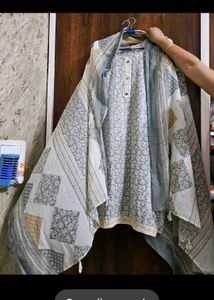 Cotton Afgani suit with duppata