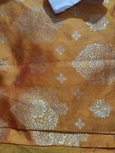 gold colour saree