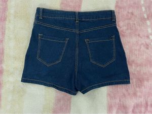 Dark Blue Denim Shorts